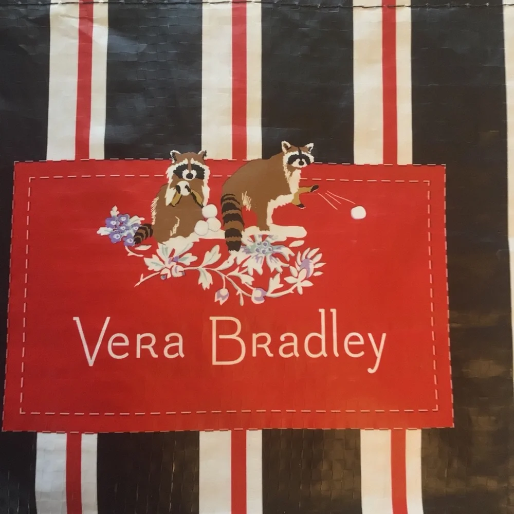 VERA BRADLEY SMALL REUSABLE TOTE WITH RACOONS